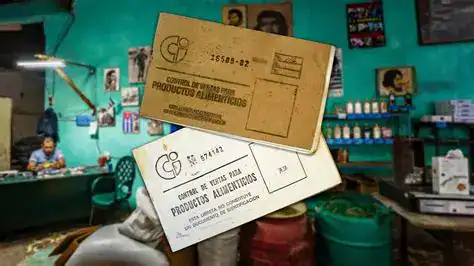 Illustration du système de rationnement et des bodegas liées à la Libreta à Cuba