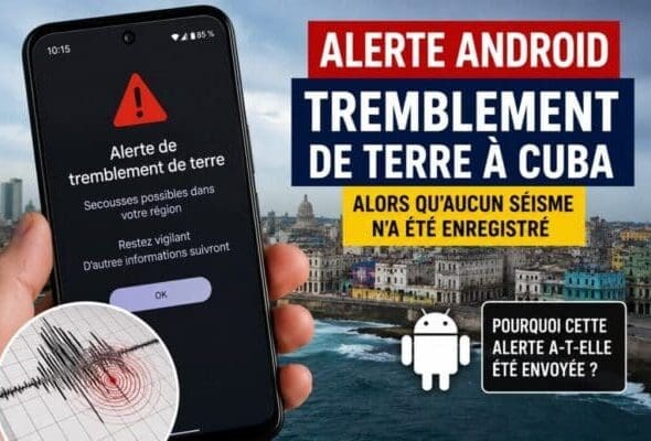 Android earthquake alert received on phones in Cuba on August 18, 2026