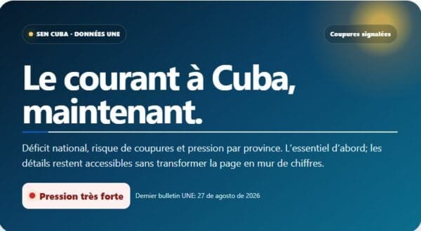 Électricité à Cuba : état du SEN, déficit et apagones