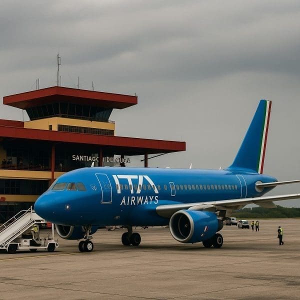 Avion Neos illustrant la liaison hebdomadaire Rome–Holguín vers l’est de Cuba