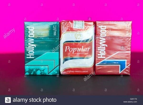 Cigarettes and tobacco products illustrating smoking and vaping rules for travellers in Cuba